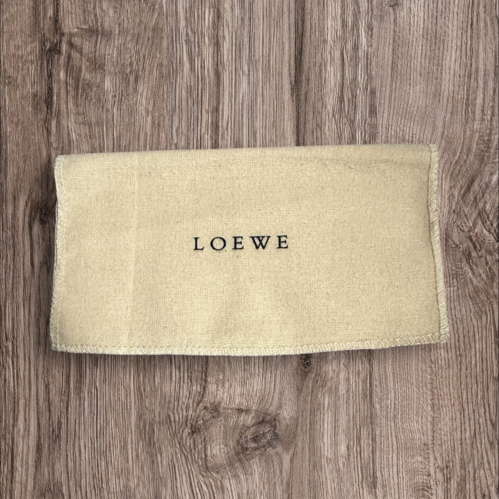 LOEWE LIKE NEW WOOL LONG WALLET DUST COVER ONLY 7.5 x 12.5